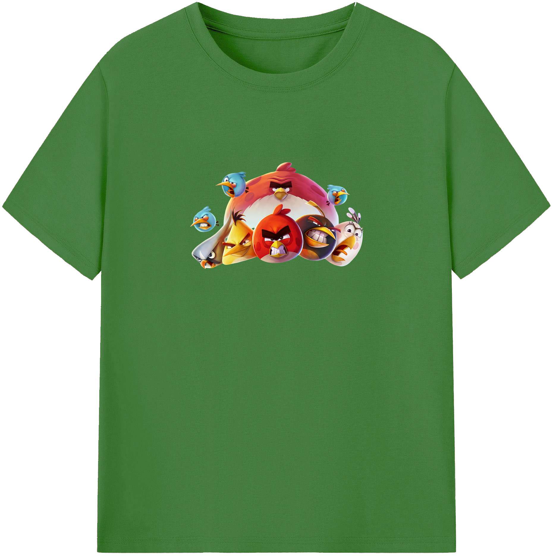 （画像用） Angry Birds アングリーバード レディースカジュアルプリントTシャツ（綿100％）